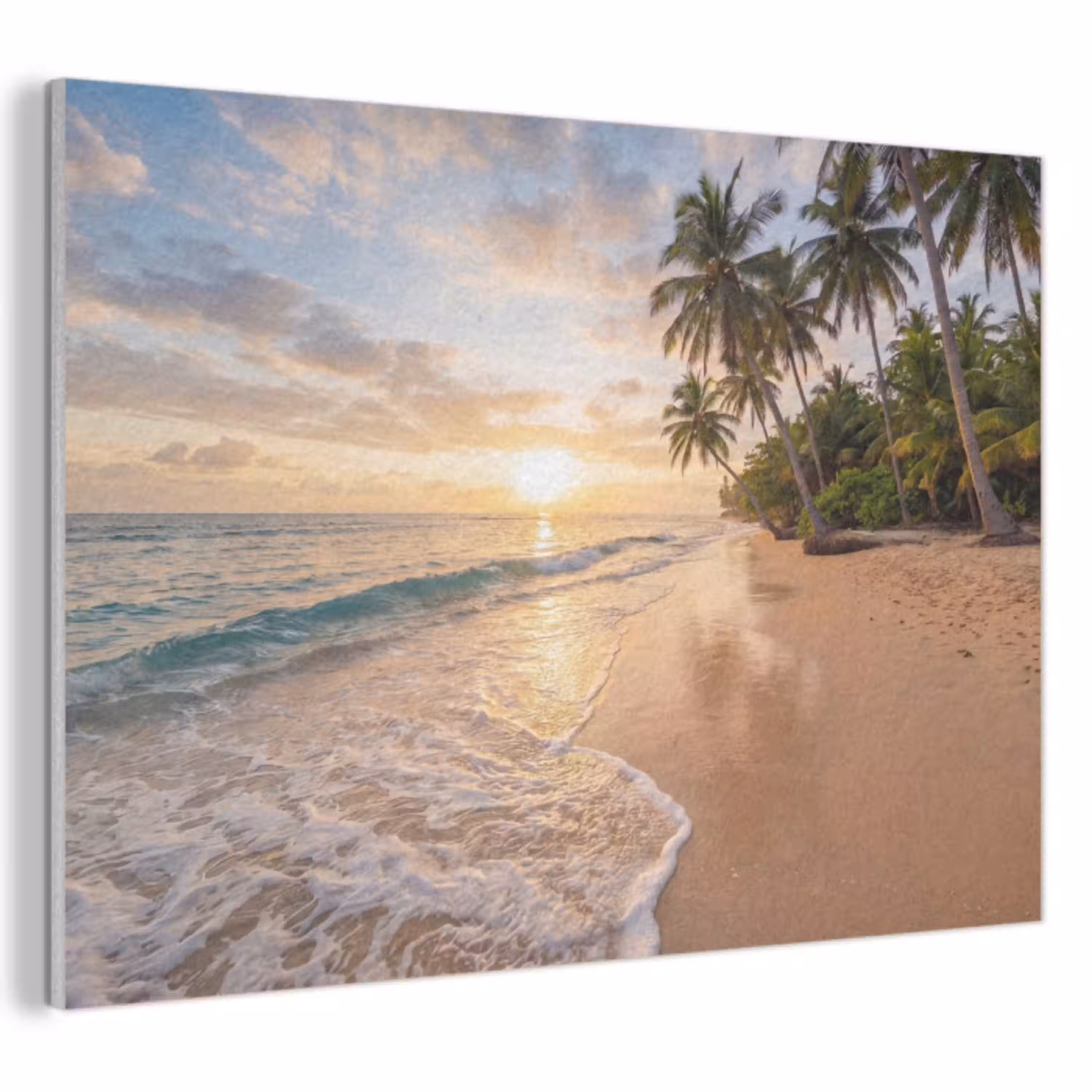 Strand - Zonsondergang - Tropisch - Natuur - Goud PET vilt klein -3d