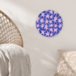Modern - Sterren - Blauw Akoestische PET Vilt - Rond klein 838 -sfeer4