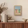Strand - Surfbord - Pastel Light Box met kabel (Tafellamp) klein -sfeer2