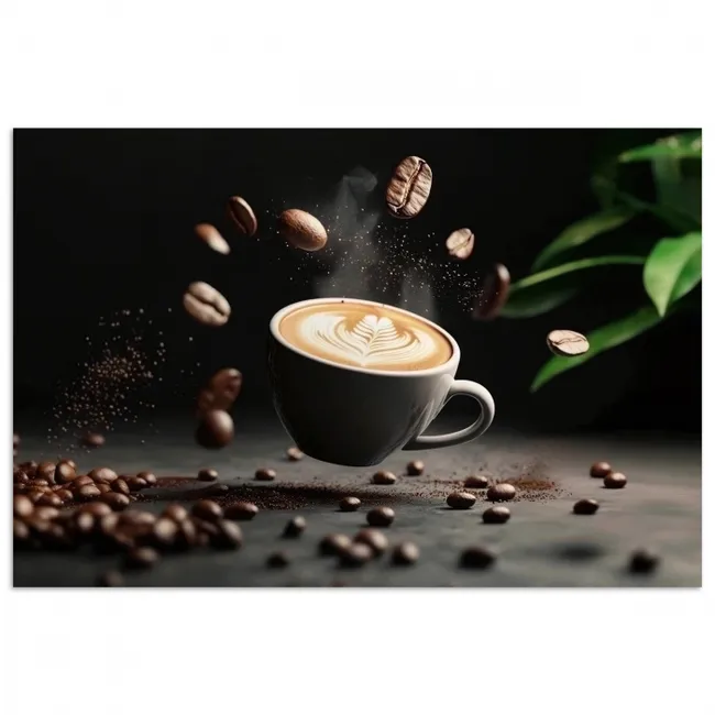 Poster - Cappuccino - Kop - Bonen - Bruin