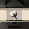 Katoenbol - Minimalistisch - Wit keuken achterwand spatscherm klein -sfeer1