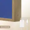 Vorm - Rond - Minimalistisch - Blauw Light Box met batterij (Wandlamp) middel -USP_websiteoplaadbaarNL