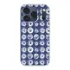 Borden - Floraal - Blauw Telefoonhoesje iPhone 17 Pro klein 878 -3d