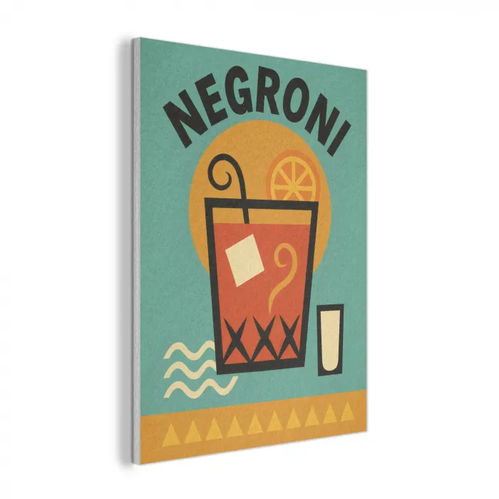 Cocktail - Negroni - Art - Sinaasappel PET vilt klein -3d