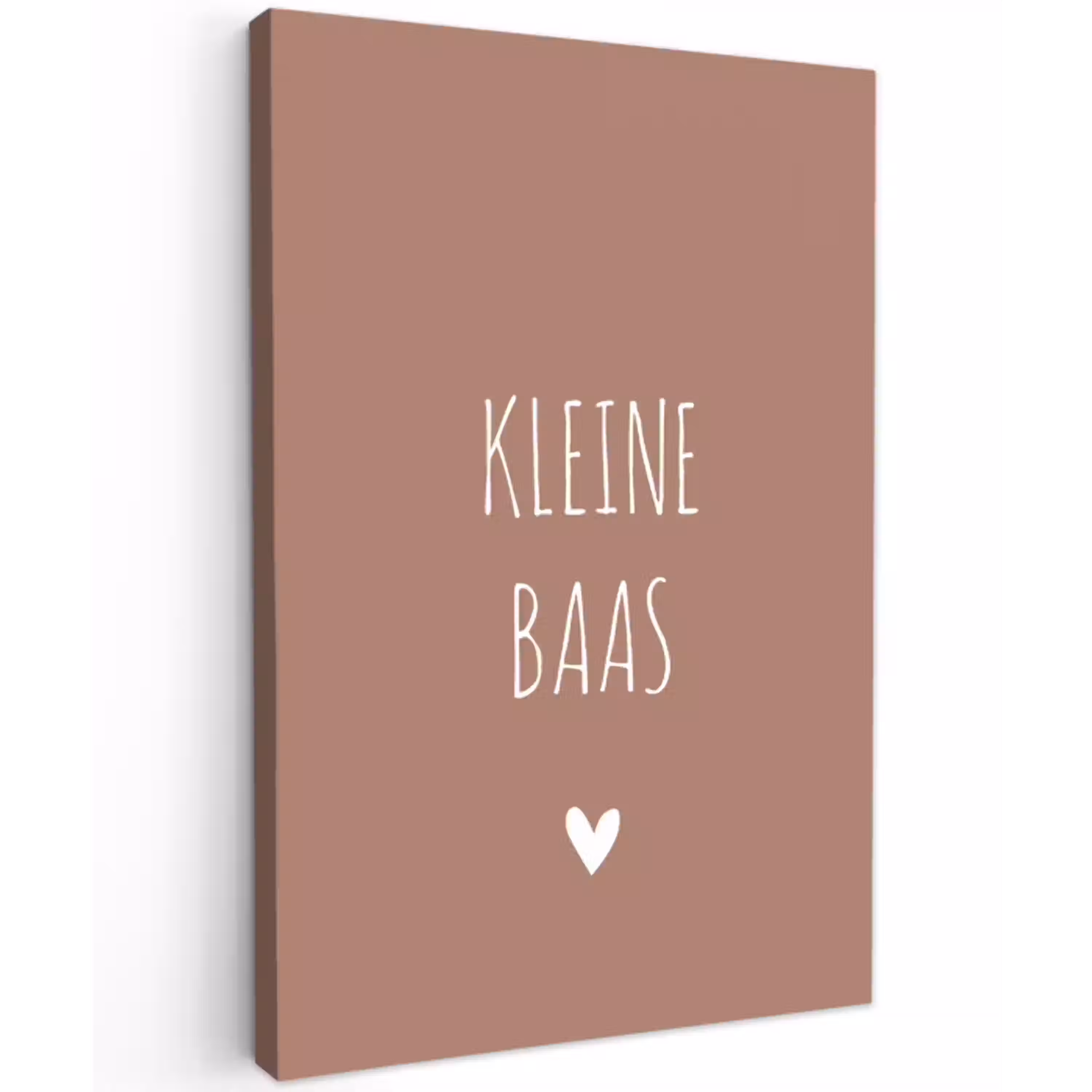 Spreuken - Kleine baas - Quotes Tuinposter op houten frame 2 cm dik klein -3d