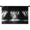 Theaterzaal - Mist - Spotlights - Zwart Wandkleed katoen klein -zz3d