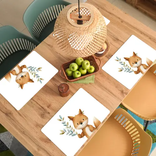 Vos - Dier - Bosdieren Placemat vinyl groot -zzsfeer5_Kitchenyeah-website