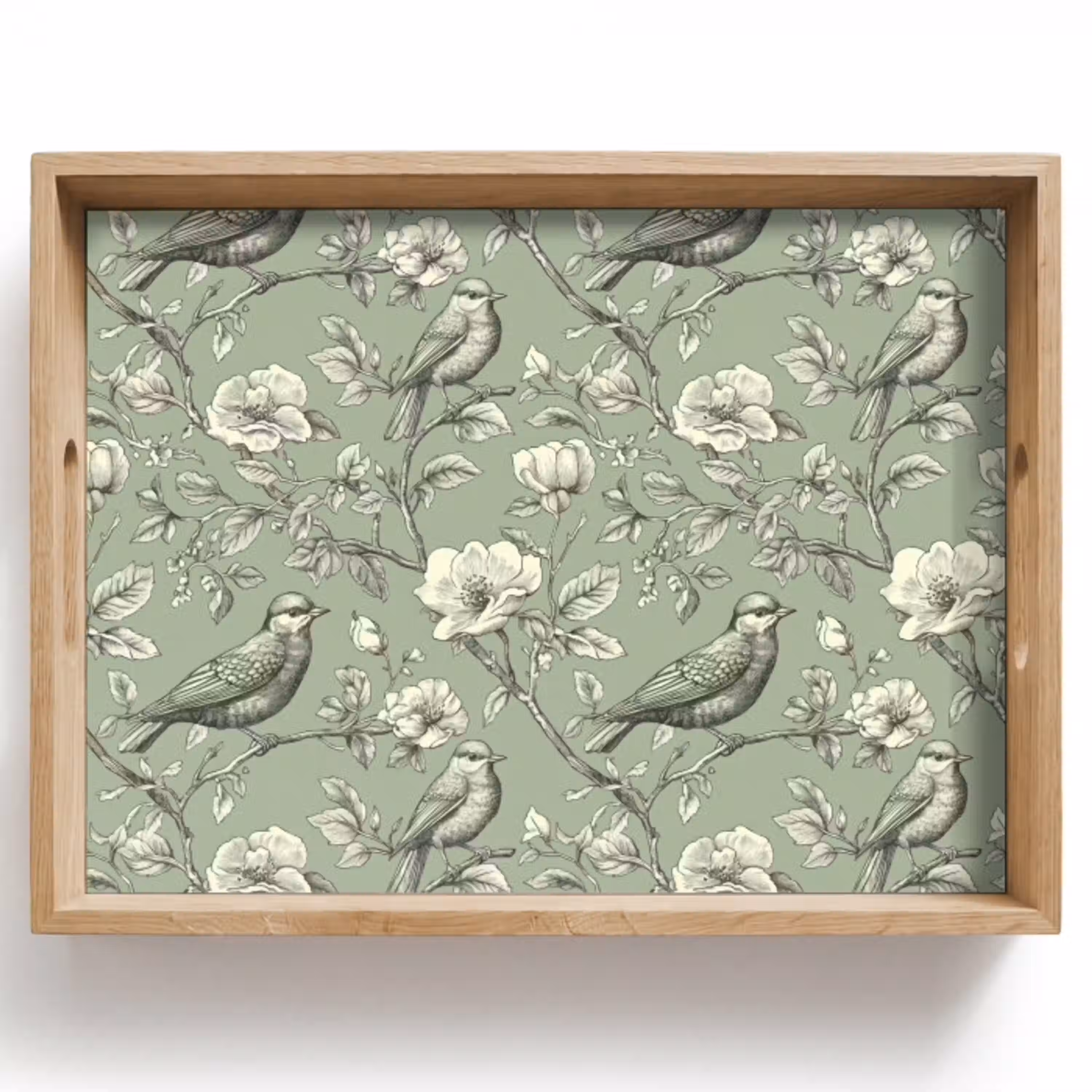 Klassiek - Botanisch - Groen Dienblad Rechthoek middel 911 -z3d_shopping