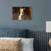 Kat - Geschilderd - Artistiek - Wit poster papier klein -sfeer2