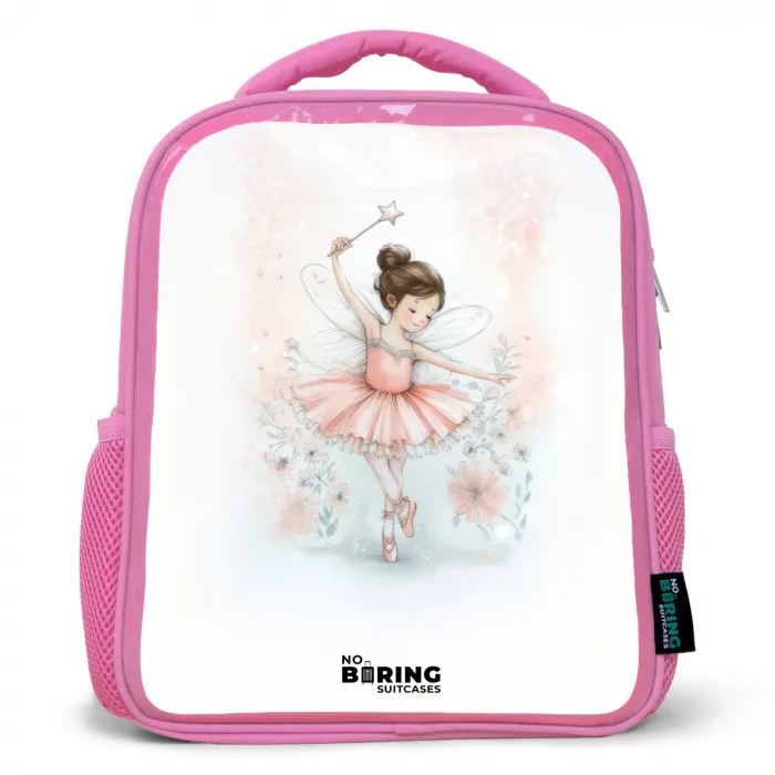 Ballerina - Elf - Fee Kinderrugzak - Roze middel -3d