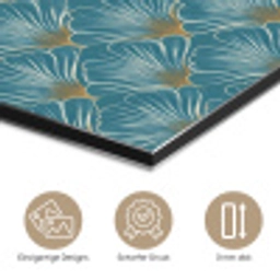 Symmetrisch - Patroon - Blauw aluminium wit klein 46 -closeup_DE