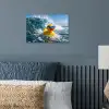 Badeend - Stoer - Golven poster papier klein -sfeer2