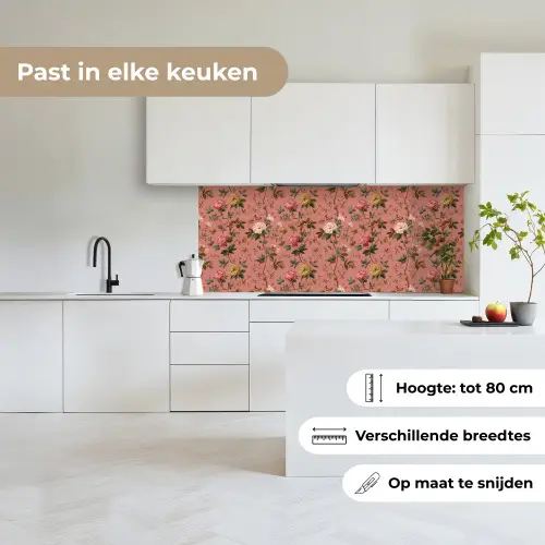 Klassiek - Botanisch - Roze keuken achterwand 2 middel 871 -sfeer4_NL