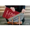 Love - Spiegeling - Rood laptophoes neopreen klein -tas