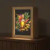 Olijfolie - Graffiti - Peper - Olijven - Modern Light Box met kabel (Tafellamp) klein -z3d_website