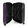 Lederen look aubergine paars NBS - Handbagage koffer - Kinderen Unisex middel -binnenkant