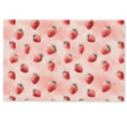 Aardbei - Patroon - Roze Deurmat klein 898 -zkaufland3d