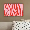 Zebraprint - Roze - Rood - Dierenprint canvas 2cm klein -sfeer3