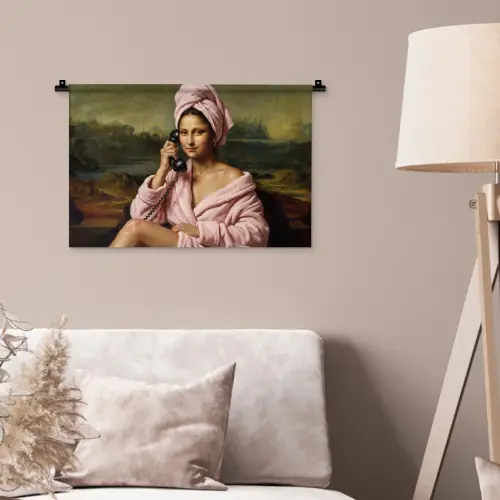 Mona - Klassiek - Roze Wandkleed katoen klein -sfeer4