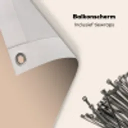 Beige - Kleuren - Effen Balkonbeschermer Duitsland klein 596 -closeup_NL