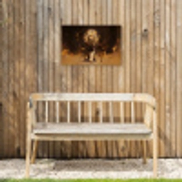 Leeuw - Geschilderd - Abstract - Goud Tuinposter op houten frame 2 cm dik klein -sfeer4