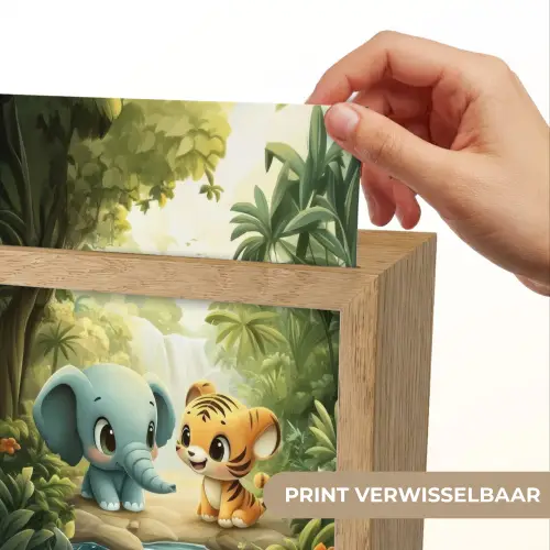 Olifant - Tijger - Bos - Jungle Light Box met kabel (Kinderlampje) klein -USP_websiteprintNL