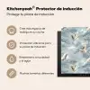 Wolken - Kraanvogels - Blauw Inductie beschermer vinyl 3mm middel 274 -zzsfeer2_SP