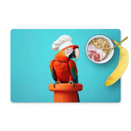 Ara - Koksmuts - Sokkel - Grappig Placemat vinyl groot -zzzproduct_Kitchenyeah-website