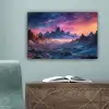 Bergen - Sterren - Kleurrijk - Neon canvas 2cm klein -sfeer4