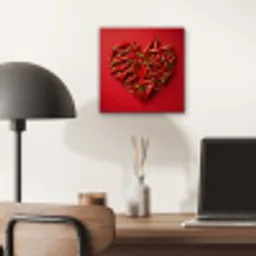 Pepers - Rood - Hart aluminium wit klein -sfeer5