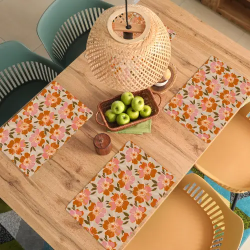 Bloemen - Motief - Retro Placemat vinyl groot 368 -zzsfeer5_Kitchenyeah-website