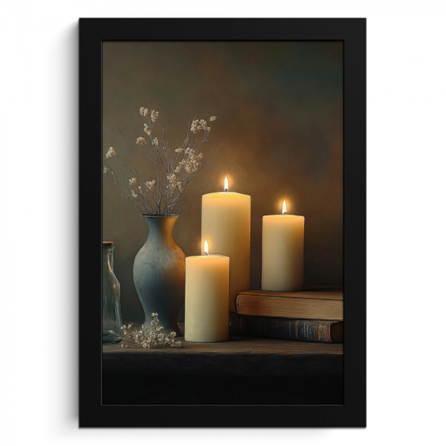 Kaarsen - Stilleven - Rustiek - Boeken KitchenYeah - Keuken - Fotolijst klein -3d