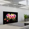 Orchidee - Graffiti - Kleurrijk - Bloemen - Abstract keuken achterwand spatscherm klein -3d_schuin