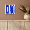 Ciao - Hoofdletters - Blauw - Minimalistisch plexiglas 5mm klein -sfeer5