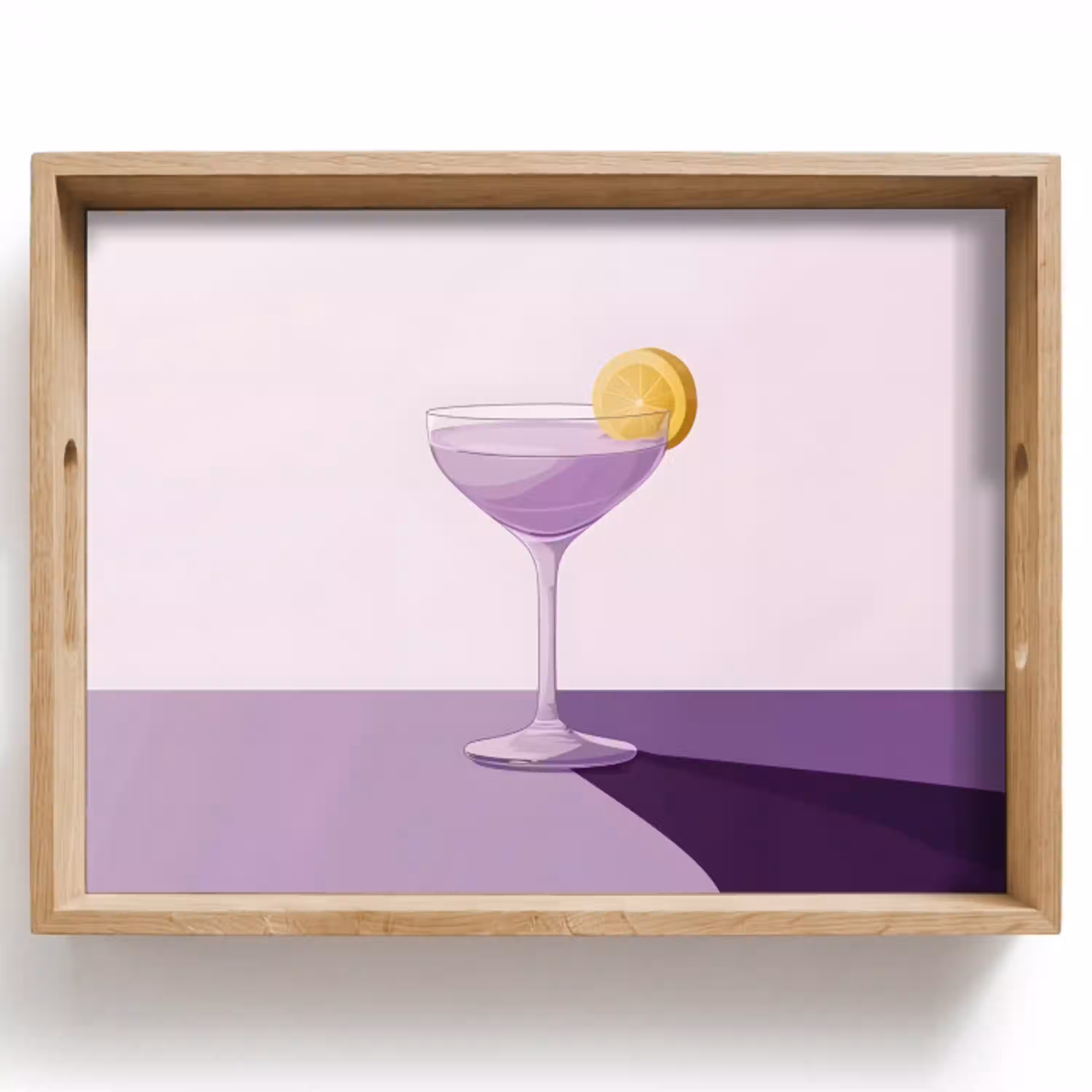 Cocktail - Paars - Minimalistisch - Citroen Dienblad Rechthoek middel -z3d_shopping