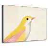 Vogel - Minimalistisch - Geel Textielframe zwart klein -3d