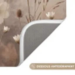 Wilde bloemen - Botanisch - Vintage - Natuur - Rustiek Badmat klein -USP_AntislipFR