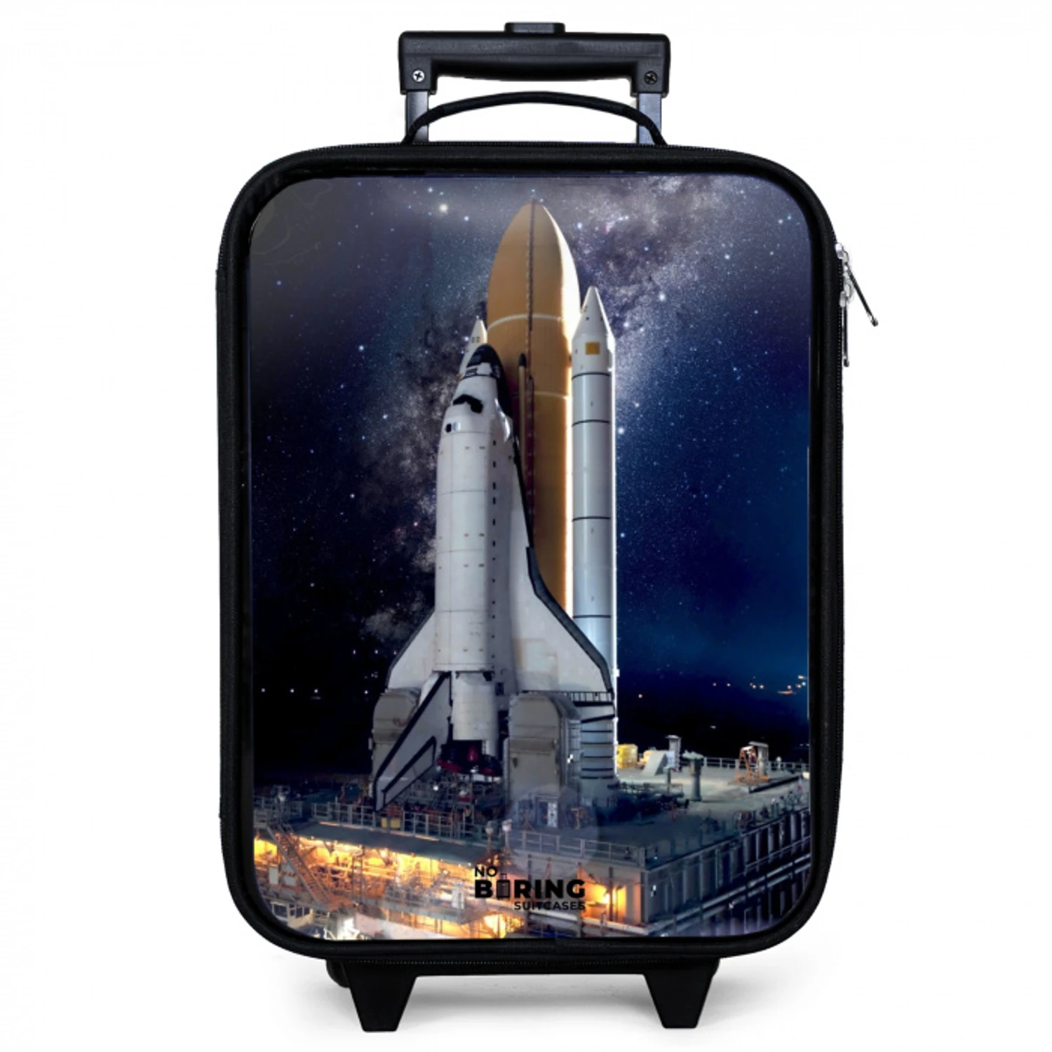 Spaceshuttle die klaar is om op te stijgen Kinderkoffer - Zwart klein -zzz_website3d