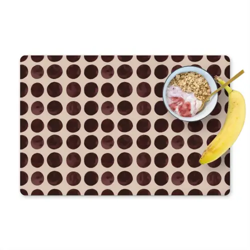 Stippen - Patroon - Bruin Placemat vinyl groot 368 -zzzproduct_Kitchenyeah-website