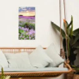 Lavendelvelden in de schemering tuinposter los doek klein -sfeer7