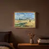 Landschap - Strobalen - Bergen - Wolken Light Box met batterij (Wandlamp) middel -sfeer4
