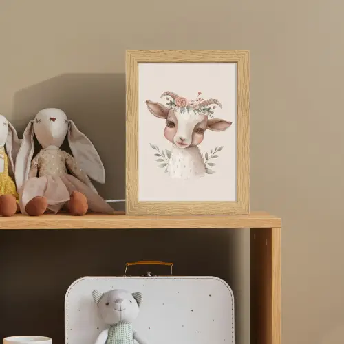 Geit - Dier - Bohemian - Bloemen - Boho Light Box met kabel klein -sfeer2_kind