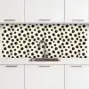 Madeliefjes - Grafisch - Zwart - Beige keuken achterwand 2 middel 871 -3d