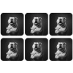 Buldog - Hond - Glas onderzetter kurk middel -zkaufland3dotto