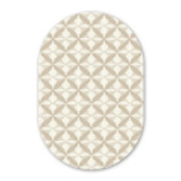 Patroon - Klassiek - Beige Wandcirkel Ovaal Aluminium middel 839 -3d