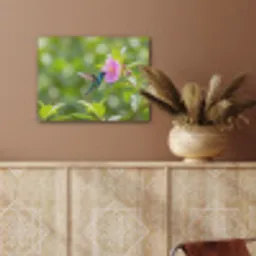 Kolibrie - Bloem - Natuur - Groen PET vilt klein -sfeer4