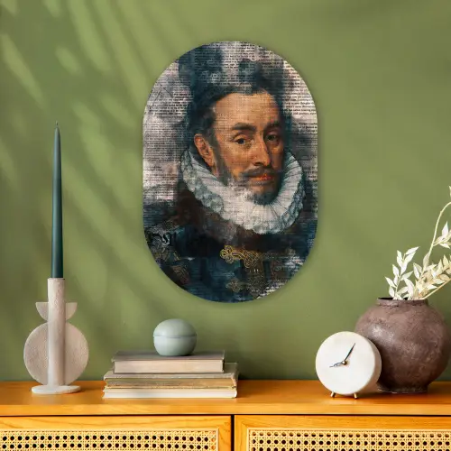 Willem van Oranje - Adriaen Thomasz - Krant Wandcirkel Ovaal Forex klein -sfeer2