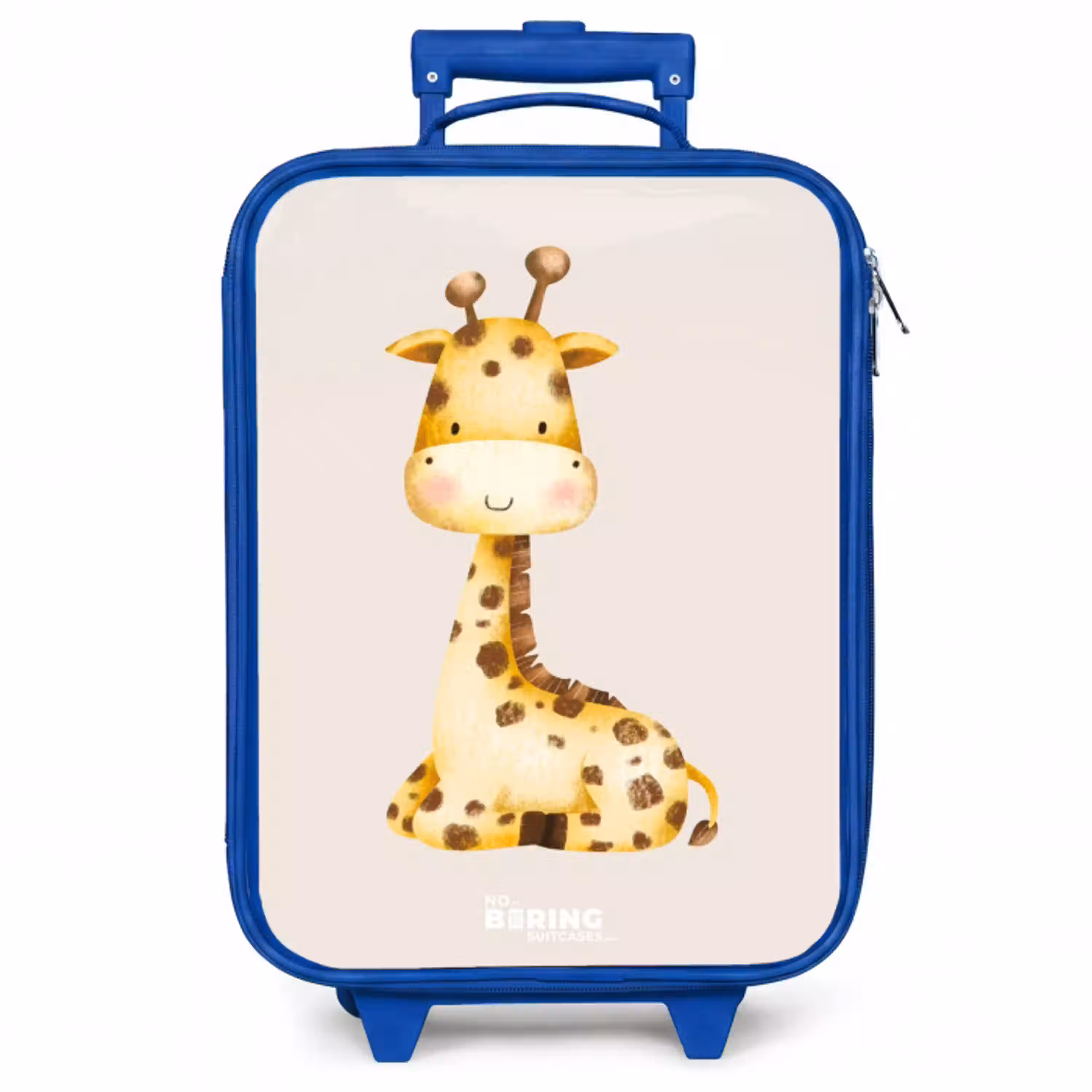 Liggende giraffe illustratie op beige achtergrond Kinderkoffer - Blauw klein -zzz_website3d