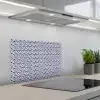 Oceaan - Bubbel - Blauw - Wit keuken achterwand spatscherm klein 900 -3d_schuin