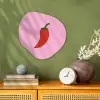 Peper - Rood - Illustratie Wandcirkel Organisch Forex 3mm klein -sfeer2